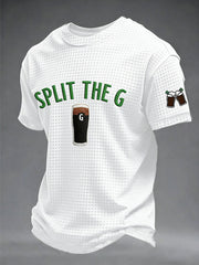 Men's St. Patrick's Day Split the G Printed Waffle Short Sleeve T-Shirt