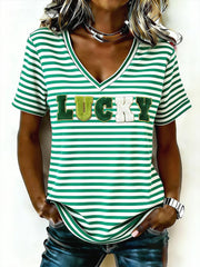 Women's St. Patrick's Day Printed Casual T-Shirt