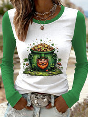 Women's Vintage St. Patrick's Day Printed Sweatshirt