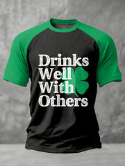 Men's Retro St. Patrick's Day Print Casual T-shirt