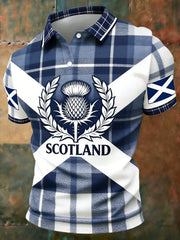 Men's Scotland Rugby Lover Printed Casual Tops