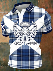 Men's Scotland Rugby Lover Printed Casual Tops
