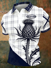 Men's Scotland Rugby Lover Printed Casual Tops