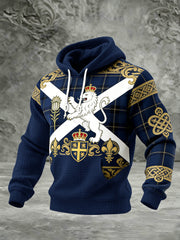 Men's  Scotland We'll Be Coming 2026 Football Lover Casual Waffle Hoodie Sweatshirt