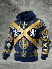 Men's  Scotland We'll Be Coming 2026 Football Lover Casual Waffle Hoodie Sweatshirt