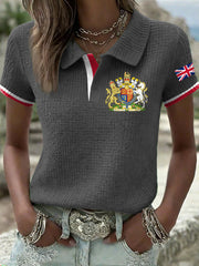 Women's UK Printed Short Sleeves Shirt