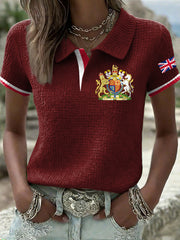 Women's UK Printed Short Sleeves Shirt