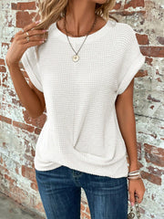 Womens's Solid Batwing Sleeve Tee