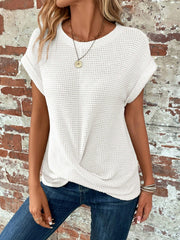 Womens's Solid Batwing Sleeve Tee