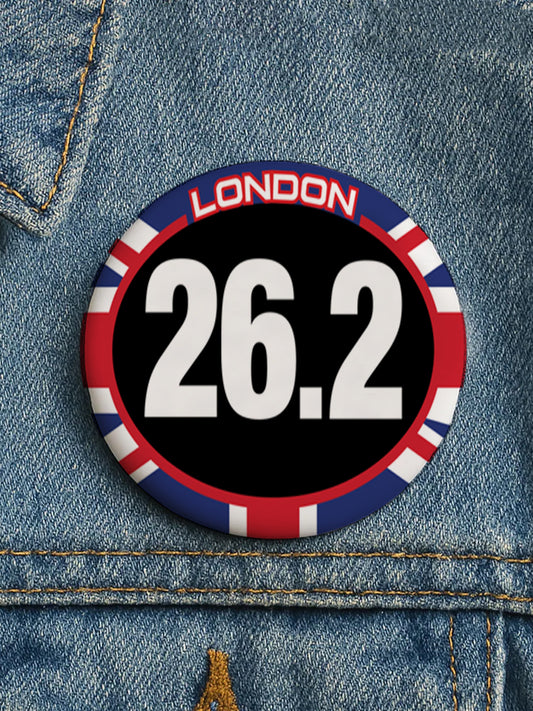 Unisex London Marathon Print Brooch