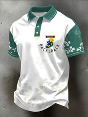 Men's Ireland Rugby Lover Shoulder 2 Shoulder Printed Casual Tops