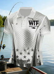 Men's WTF Where's The Fish Printed Shirt