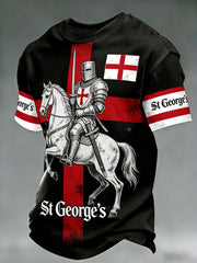 Men's St. George's Day Print Waffle T-Shirt