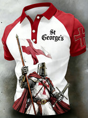 Men's St. George's Day Print Polo Shirt