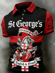 Men's St. George's Day Print Polo Shirt