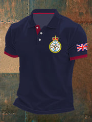 Men's BRITISH ARMED FORCES Print Casual Short Sleeve Top