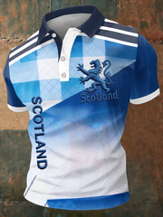 Men's UK Football Lover Scotland Printed polo shirt