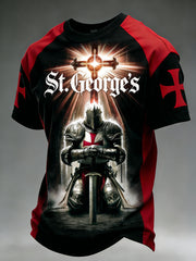 Men's St. George's Day Themed Printed T-Shirt