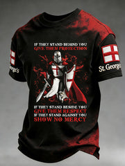 Men's St. George's Day Themed Printed T-Shirt
