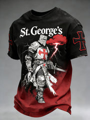 Men's St. George's Day Themed Printed T-Shirt