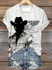 Women's Legendary Celebrity Print Short-sleeved T-shirt