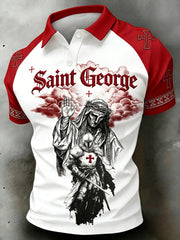 Men's St. George's Day Print Polo Shirt