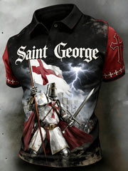 Men's St. George's Day Print Polo Shirt