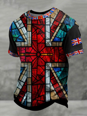 Men's british flag print short sleeves t-shirt