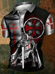 Men's St George's Day Casual Short-Sleeve Polo Shirt