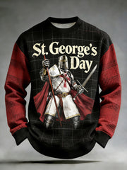 Men's St. George's Day Themed Printed Long-Sleeve T-Shirt