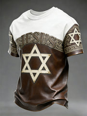 Retro Faith Art Print Casual T-Shirt
