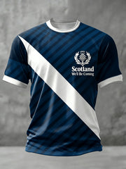 Unisex Scotland We'll Be Coming 2026 Football Lover Printed Short Sleeve T-shirt