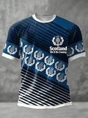Unisex Scotland We'll Be Coming 2026 Football Lover Printed Short Sleeve T-shirt