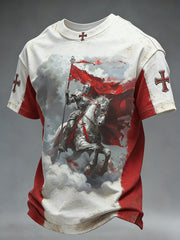 Men's St. George's Day Themed Printed T-Shirt