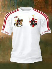 Men's  Retro St George's Day  Casual Short Sleeve Top