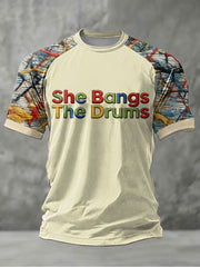 Men's Lemon Roses Music Lover Printed short sleeve t-shirt