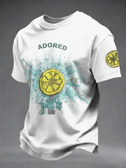 Men's Lemon Roses Music Lover Printed short sleeves t-shirt