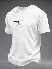 Men's 7.62mm We Trust SLR British Army veteran imitation cotton short-sleeved T-shirt