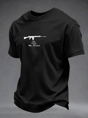 Men's 7.62mm We Trust SLR British Army veteran imitation cotton short-sleeved T-shirt