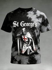 Men's  Retro St George's Day  Casual Short-Sleeve T-Shirt