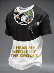Men's  Lemon Roses Music Lover Printed short sleeves t-shirt