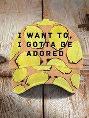Unisex  Lemon Roses Music Lover Printed Hat