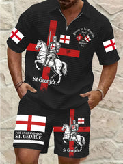 Men's St George's Day plaid suit
