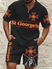 Men's St George's Day plaid suit