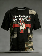 Men's  Retro St George's Day  Casual Short-Sleeve T-Shirt
