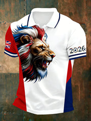 Men's Retro British Football Fan Printed Casual Jersey