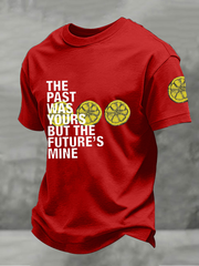 Men's Lemon Roses Music Lover Printed imitation cotton short-sleeved T-shirt