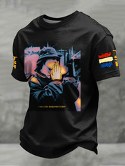 Men's Lemon Roses Music Lover Printed short sleeves t-shirt