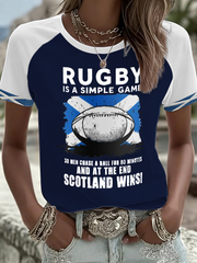 Women's  Scottish Rugby lovers round neck short sleeve T-shirt