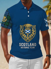 Unisex UK Scotland Football Lover 2026 Printed Short-Sleeve Polo Shirt